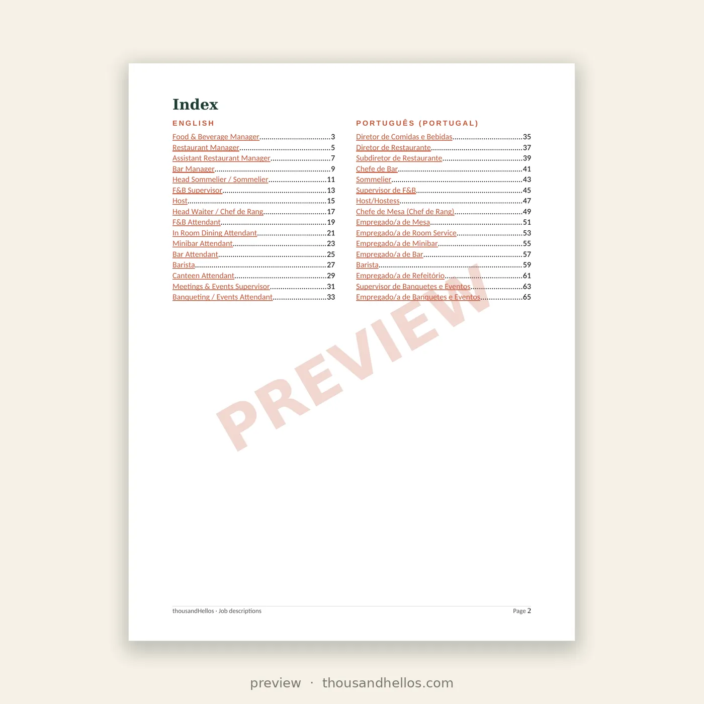 Hello Toolkit: Food & beverage job descriptions - Image 2
