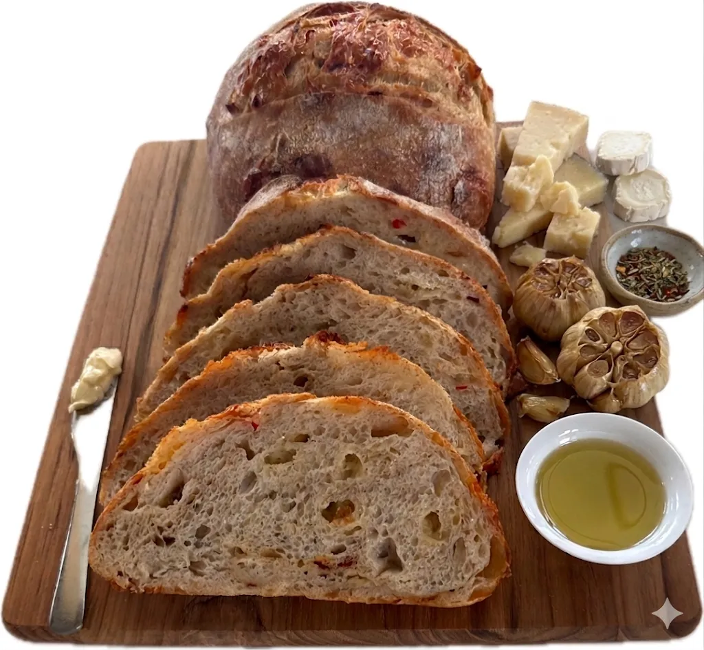 Roasted Garlic and Cheese Sourdough