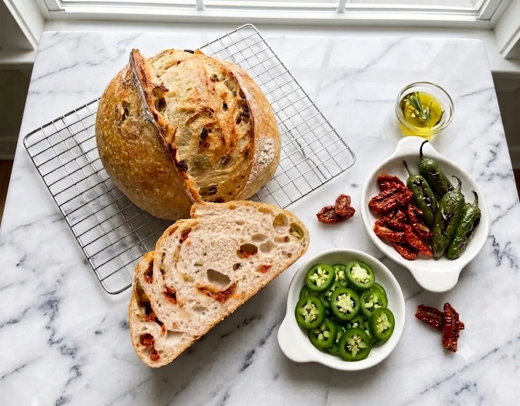 Zesty Sun-Dried Tomato & Jalapeño Sourdough