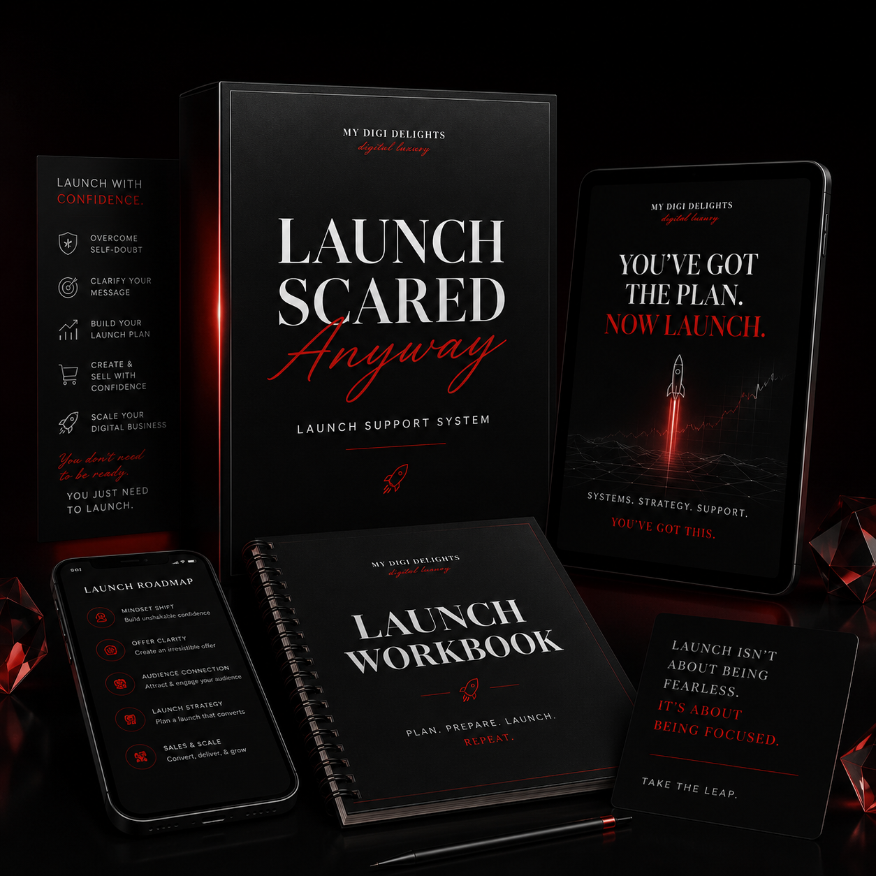 Launch Scared Anyway product mockup