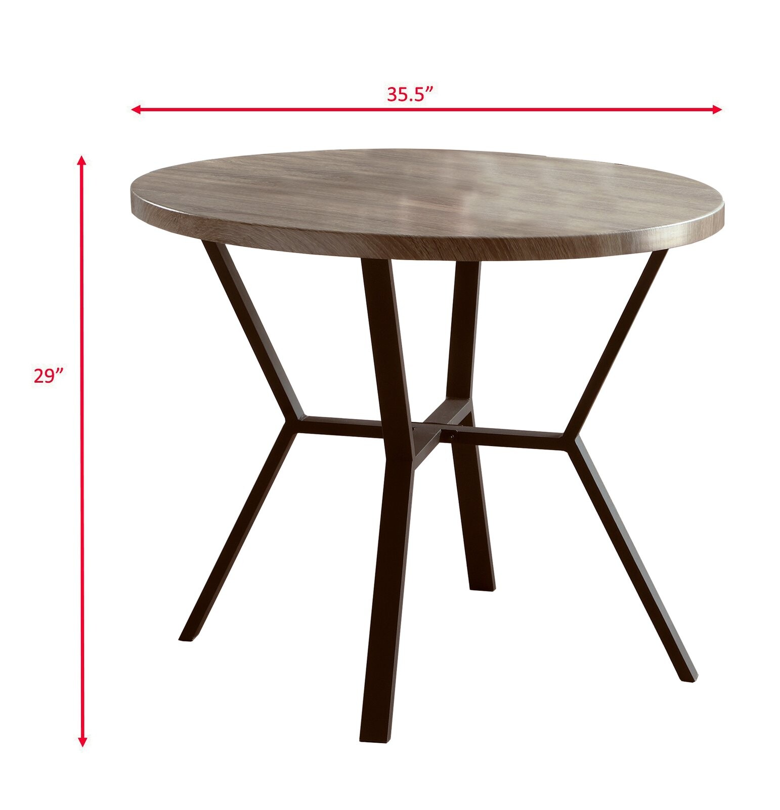BLAKE 5-PK ROUND DINING SET GREYWAS