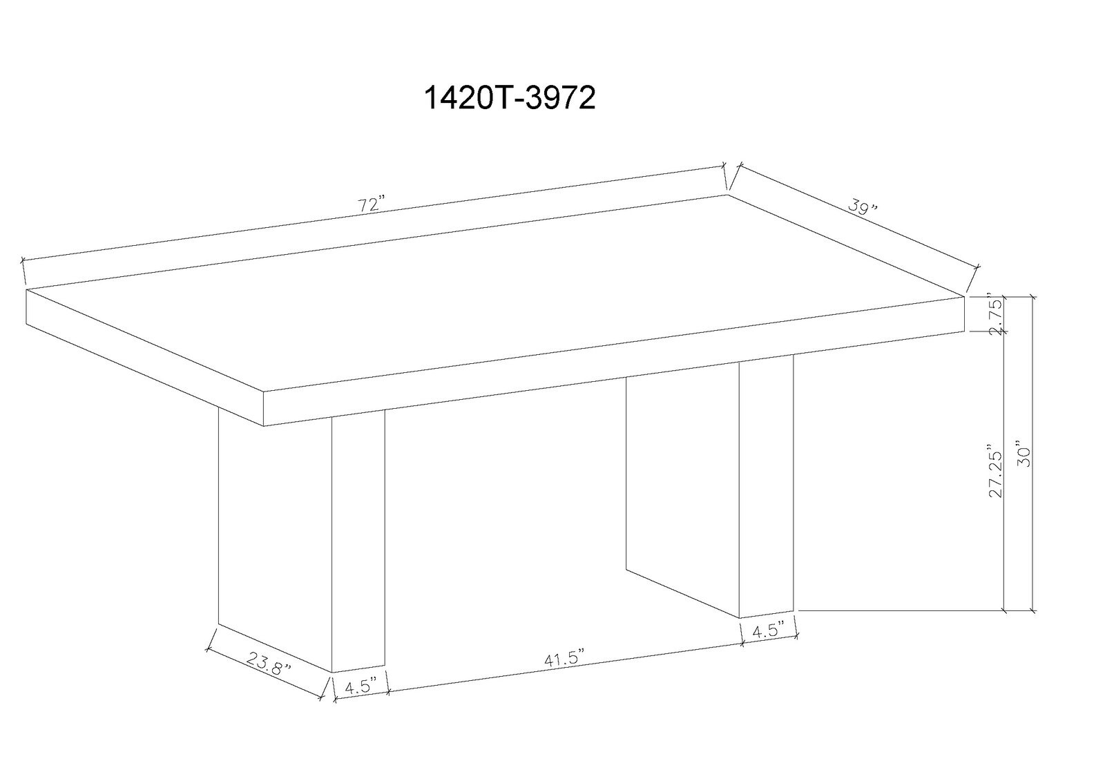 VEGA FAUX MARBLE DINING TABLE