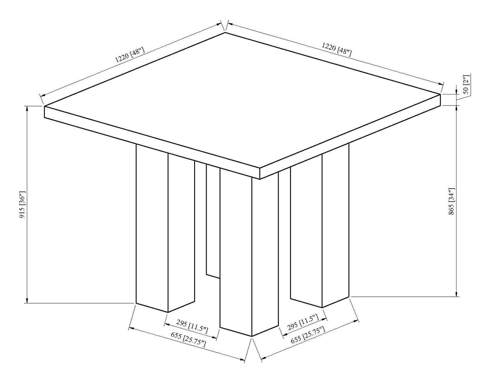 PARKSIDE COUNTER HEIGHT TABLE
