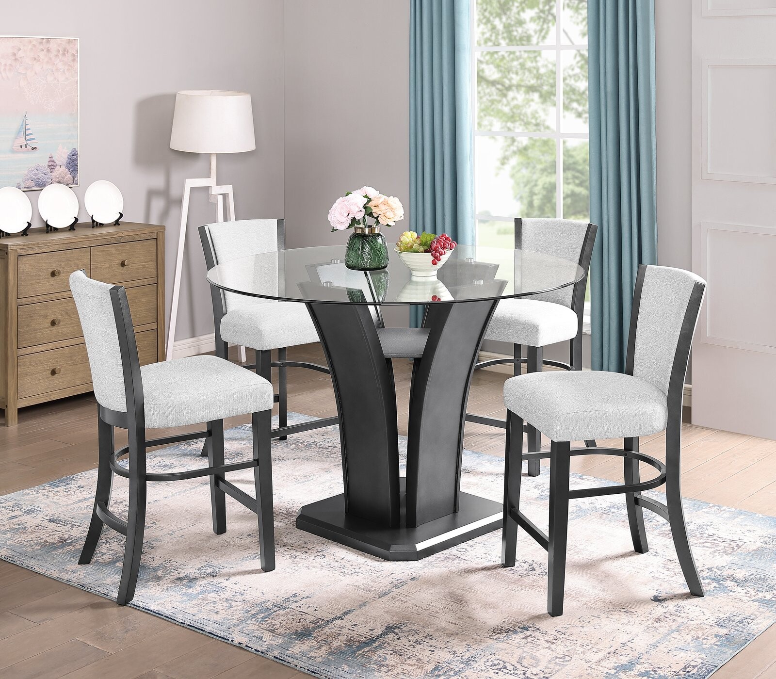 CAMELIA COUNT HT TABLE GLASS