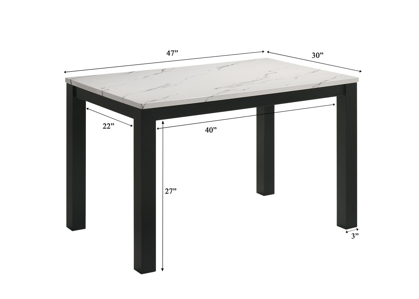 RESIA DINING TABLE-WHITE