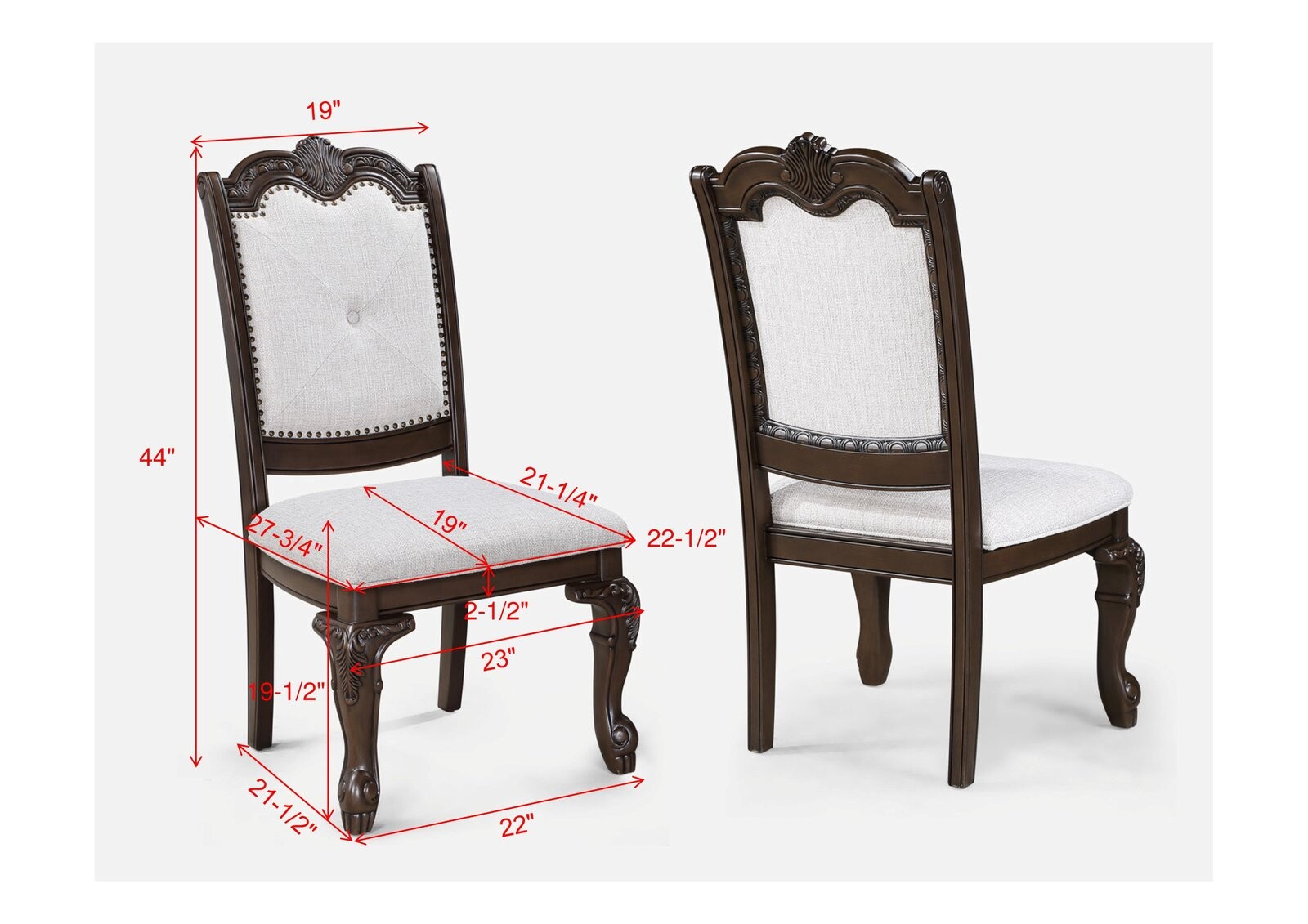 KIERA SIDE CHAIR-COFFEE BROWN