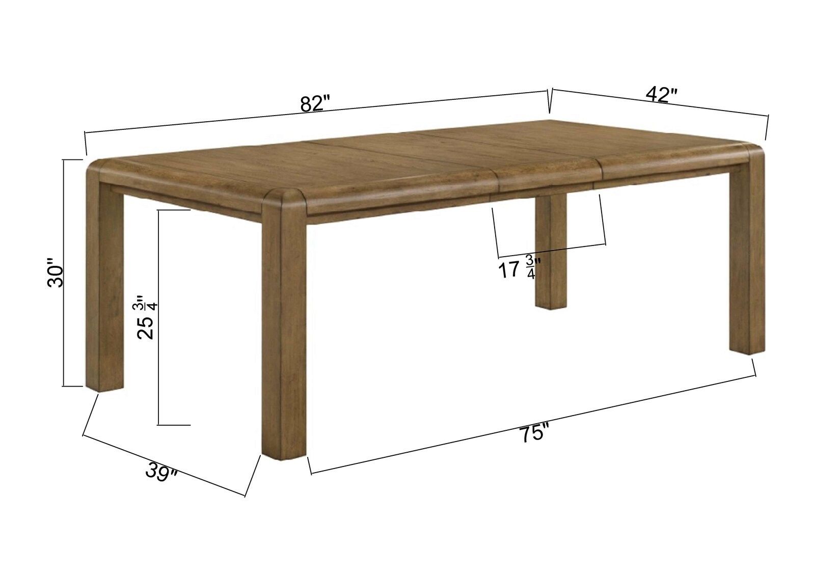COCKRELL DINING TABLE (W/18 LEAF)