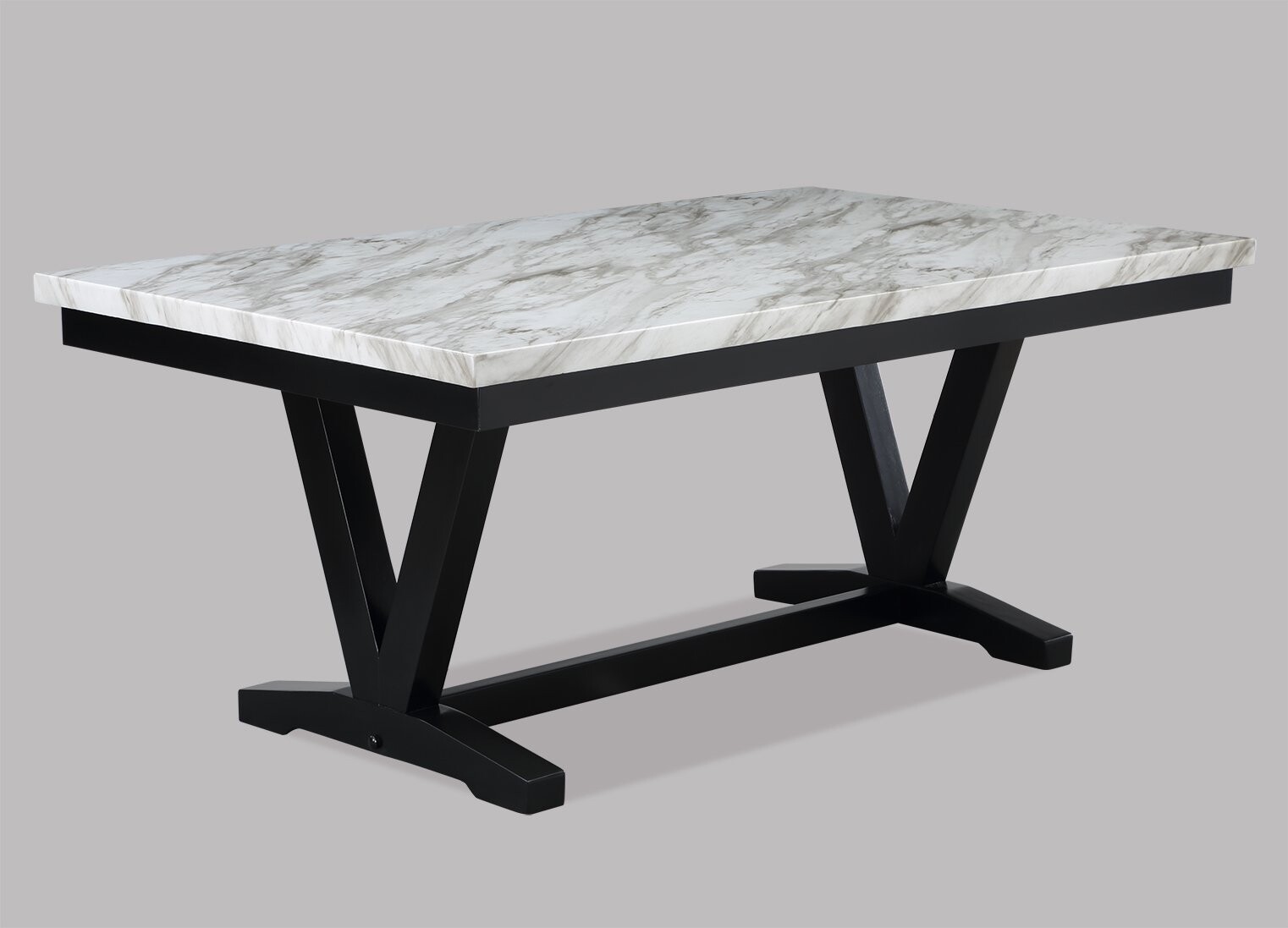 TANNER DINING TBL FAUX CARRARA MBL