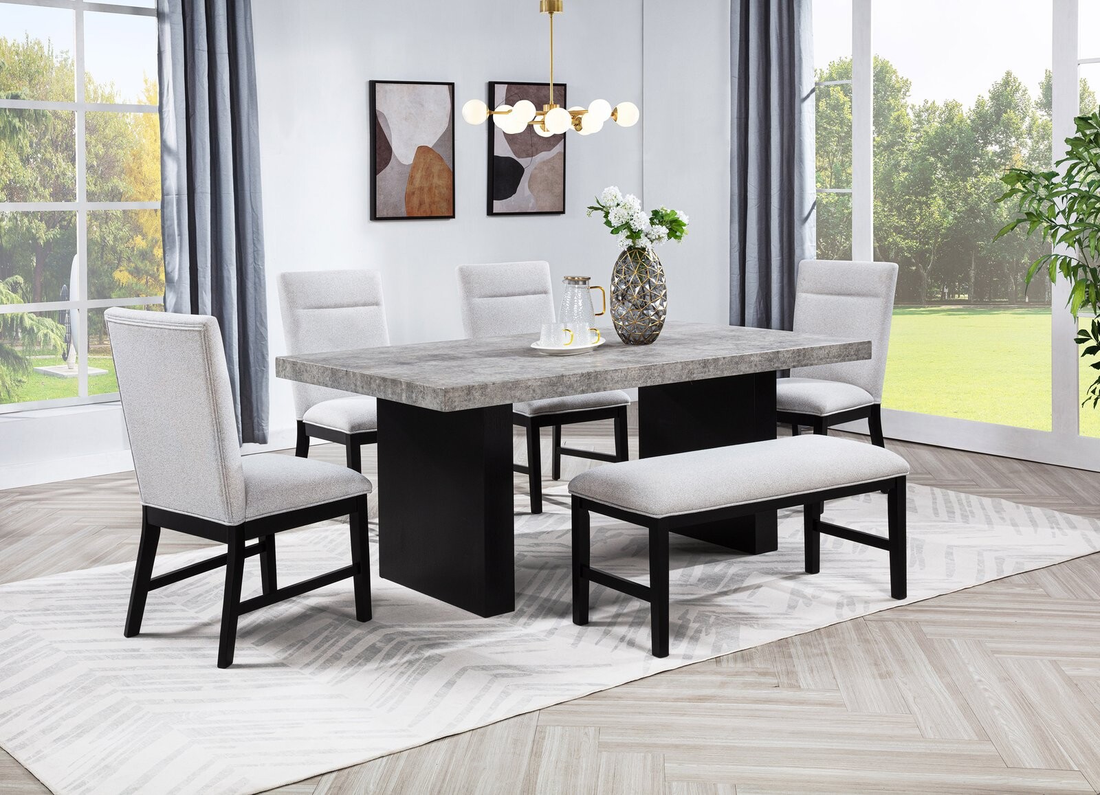 SEBASTIAN BENCH BLACK