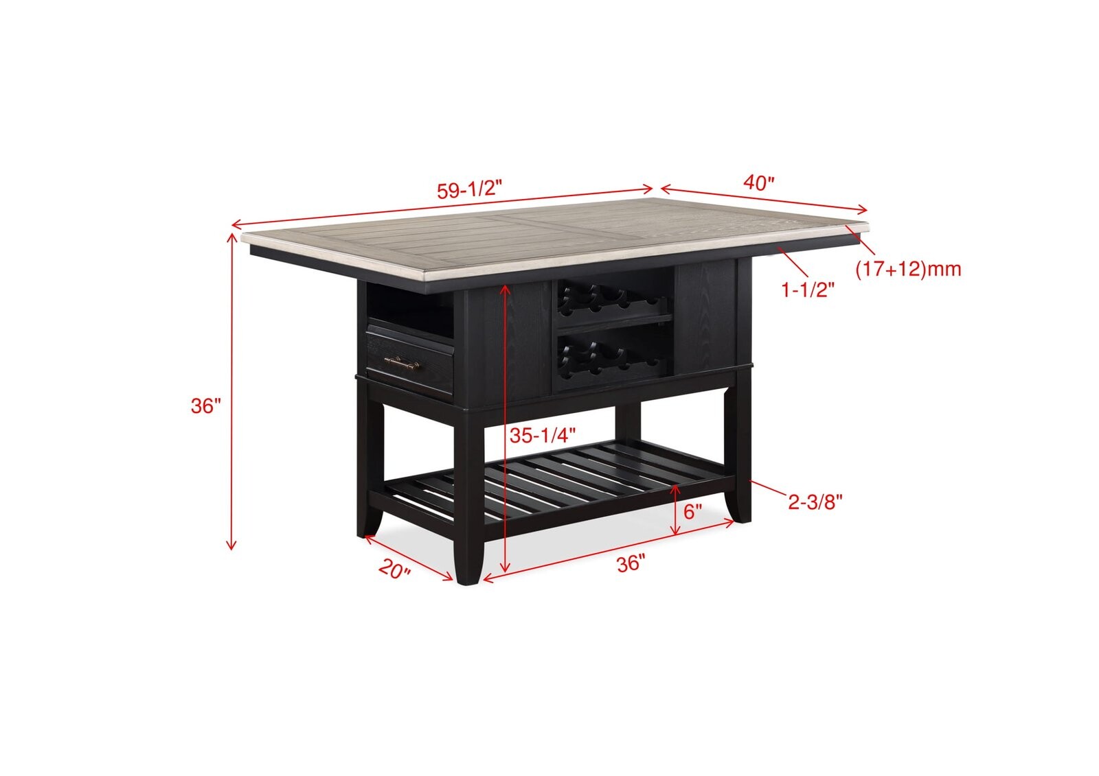FREY COUNTER HEIGHT TABLE