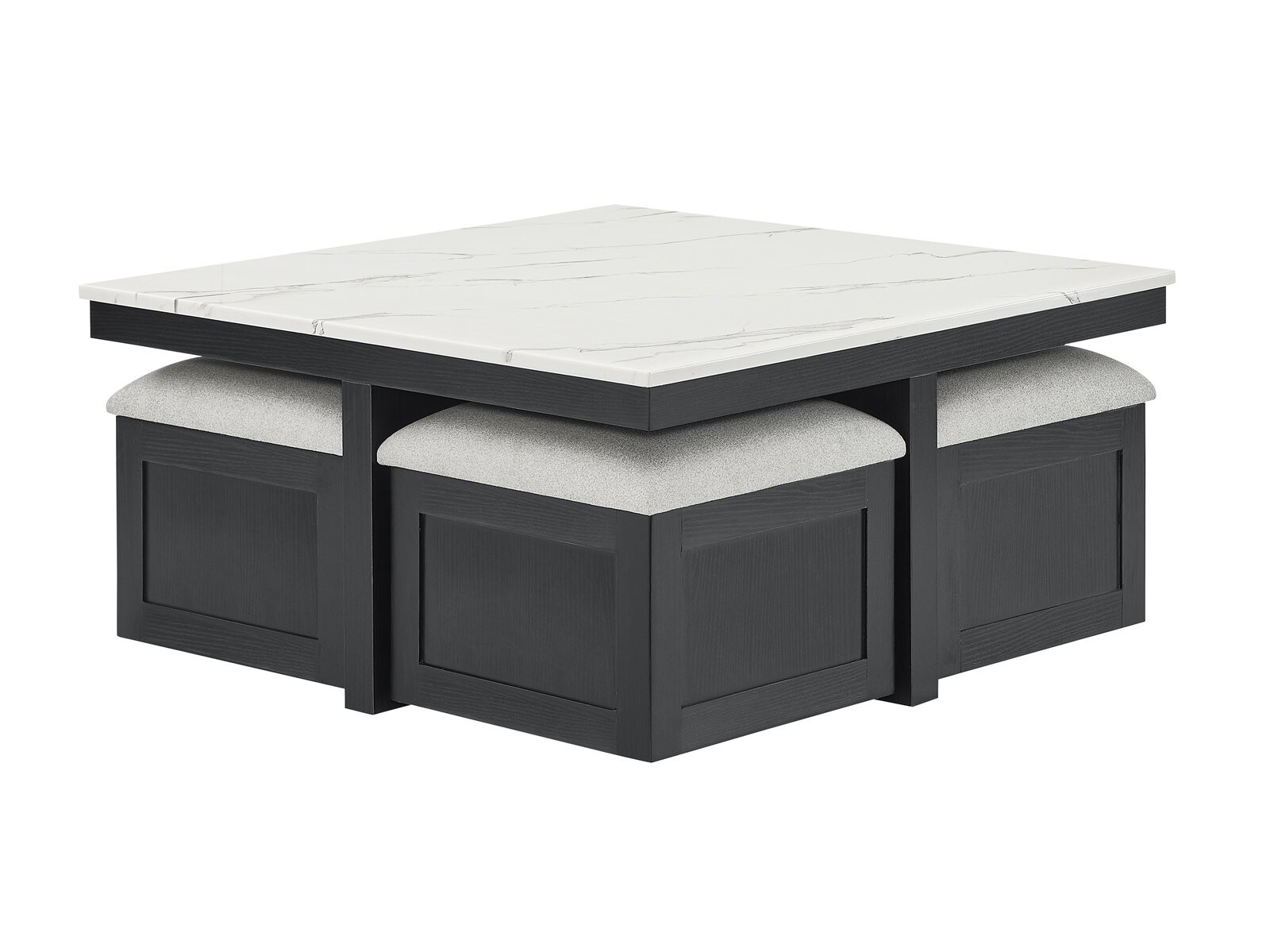 MARTA COF TBL W/4 STORAGE OTTOMANS