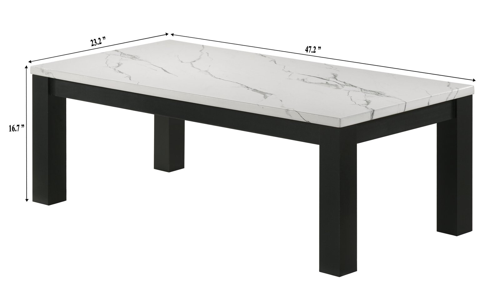 IVY 3-PK CKTL SET FAUX MARBLE WHITE