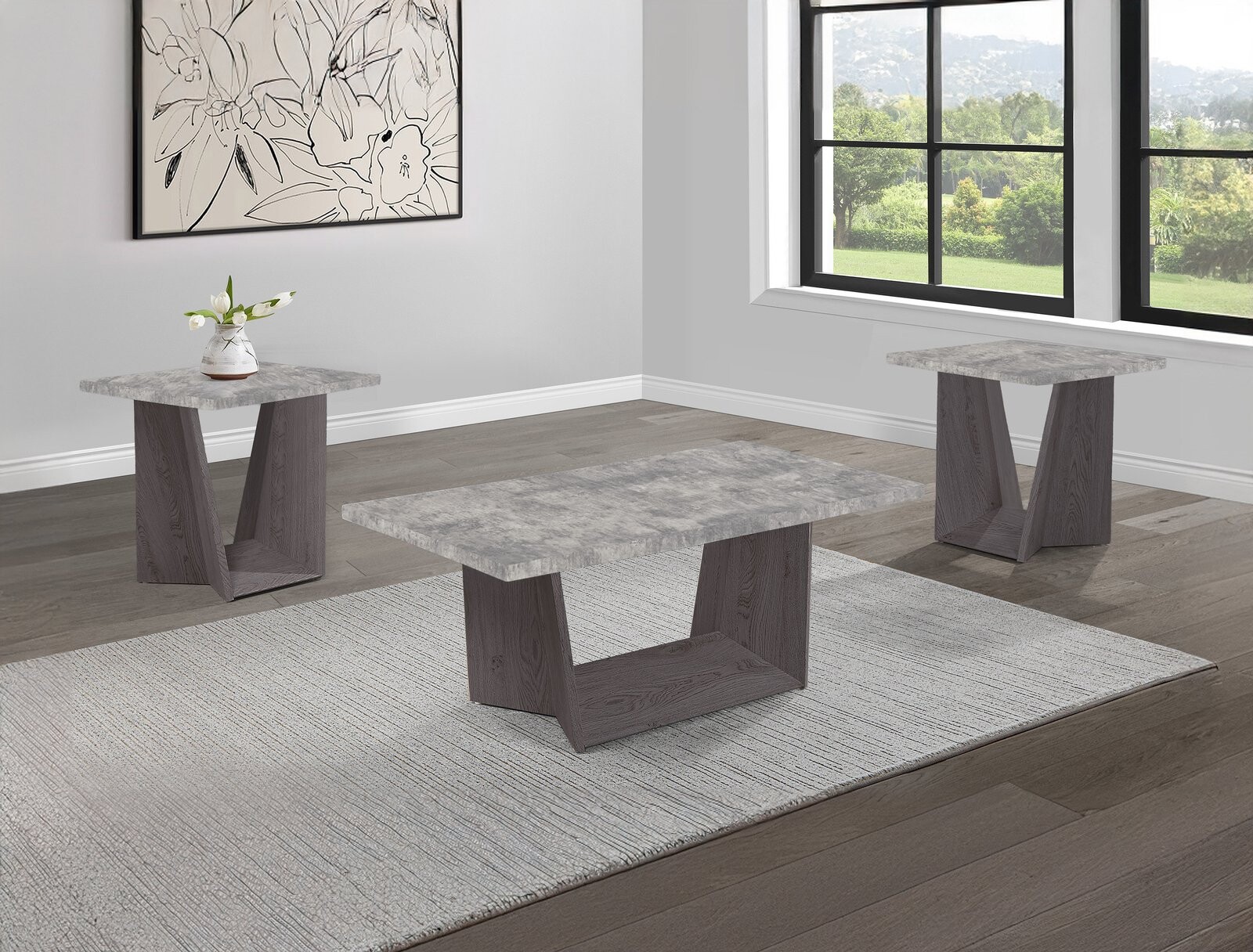 ADEA 3-PK CKTL SET BASE-GREY BROWN
