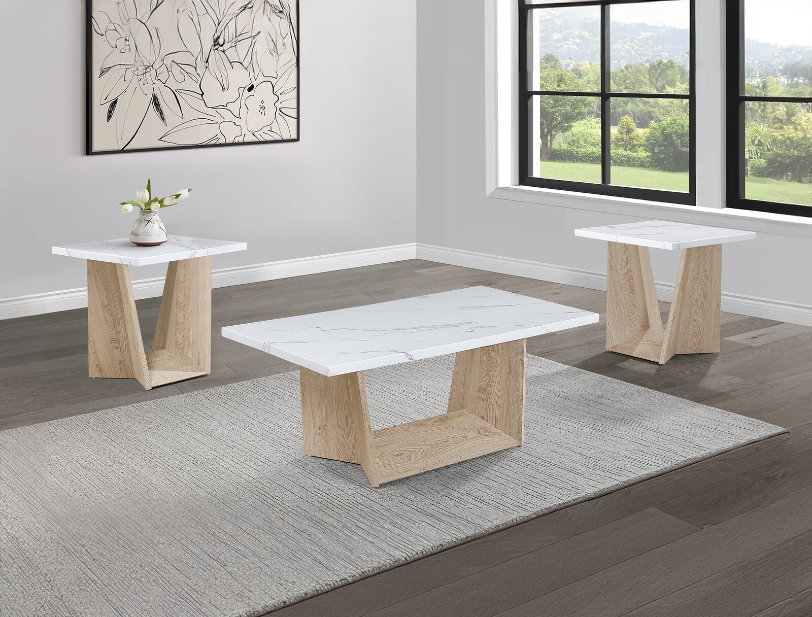 ADEA 3-PK CKTL SET BASE-WHITE OAK