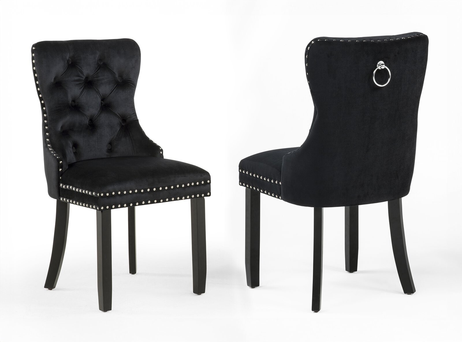 ARABELLA ACCENT CHAIR BLACK VELVET