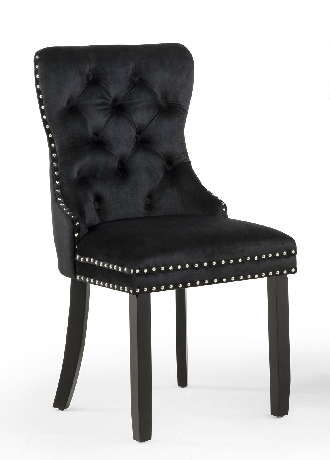 ARABELLA ACCENT CHAIR BLACK VELVET