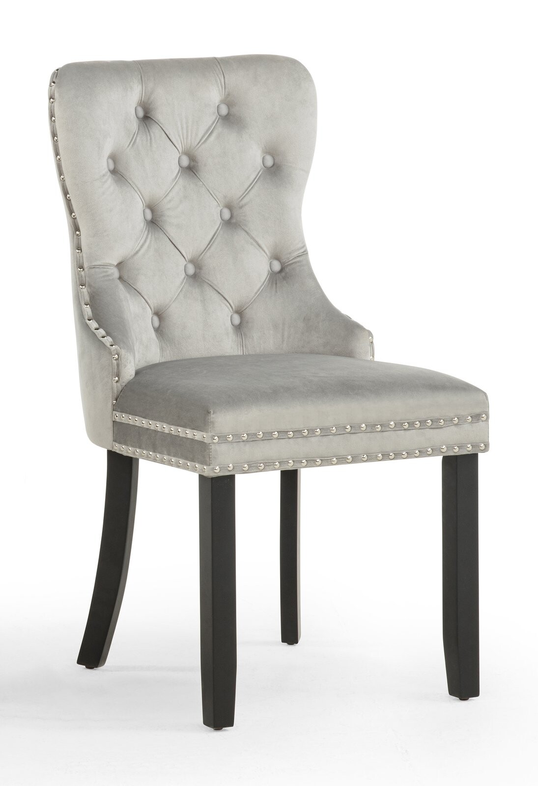 ARABELLA ACCENT CHAIR L.GREY VELVET
