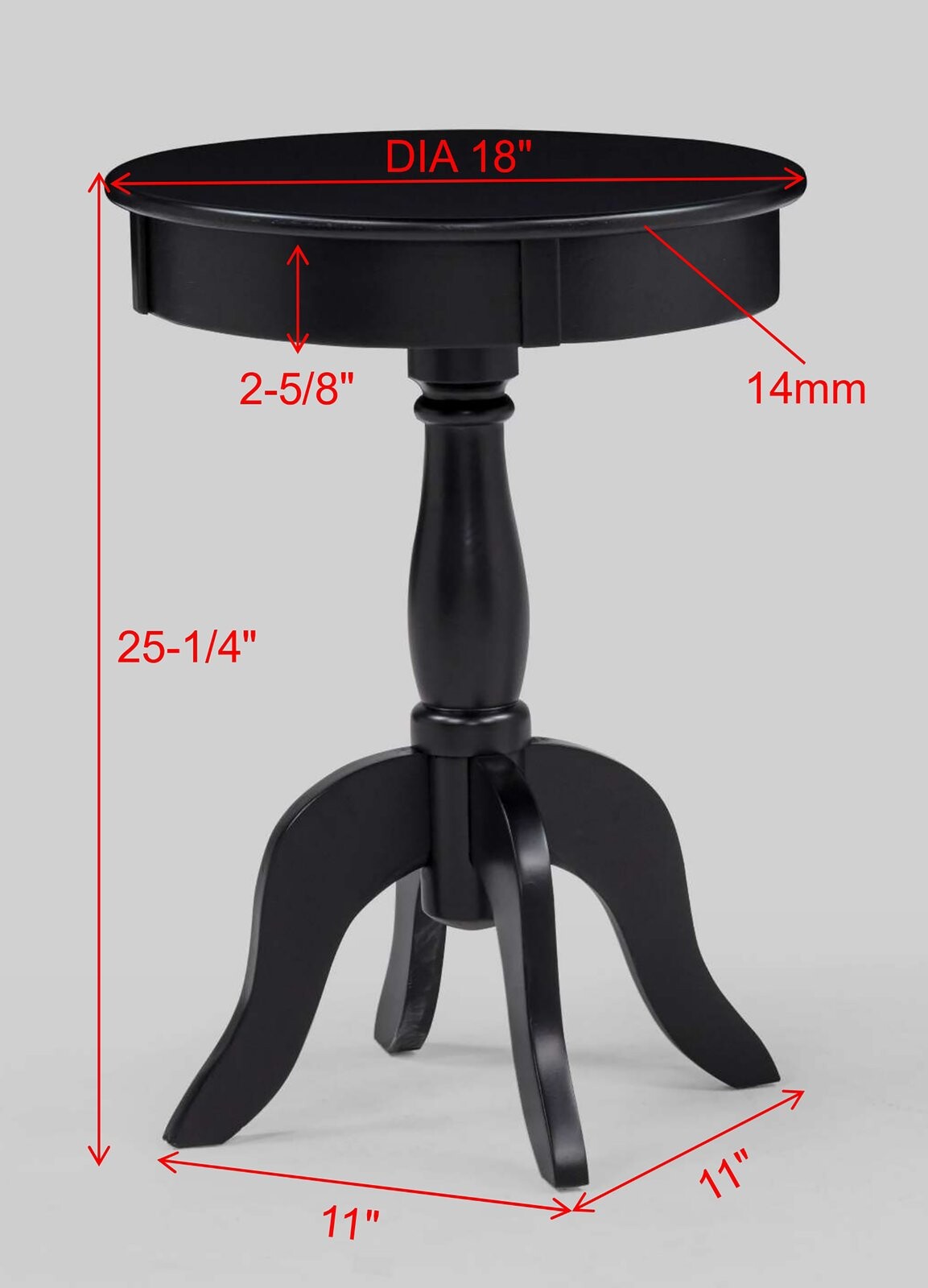 ROMY CHAIRSIDE TABLE BLACK
