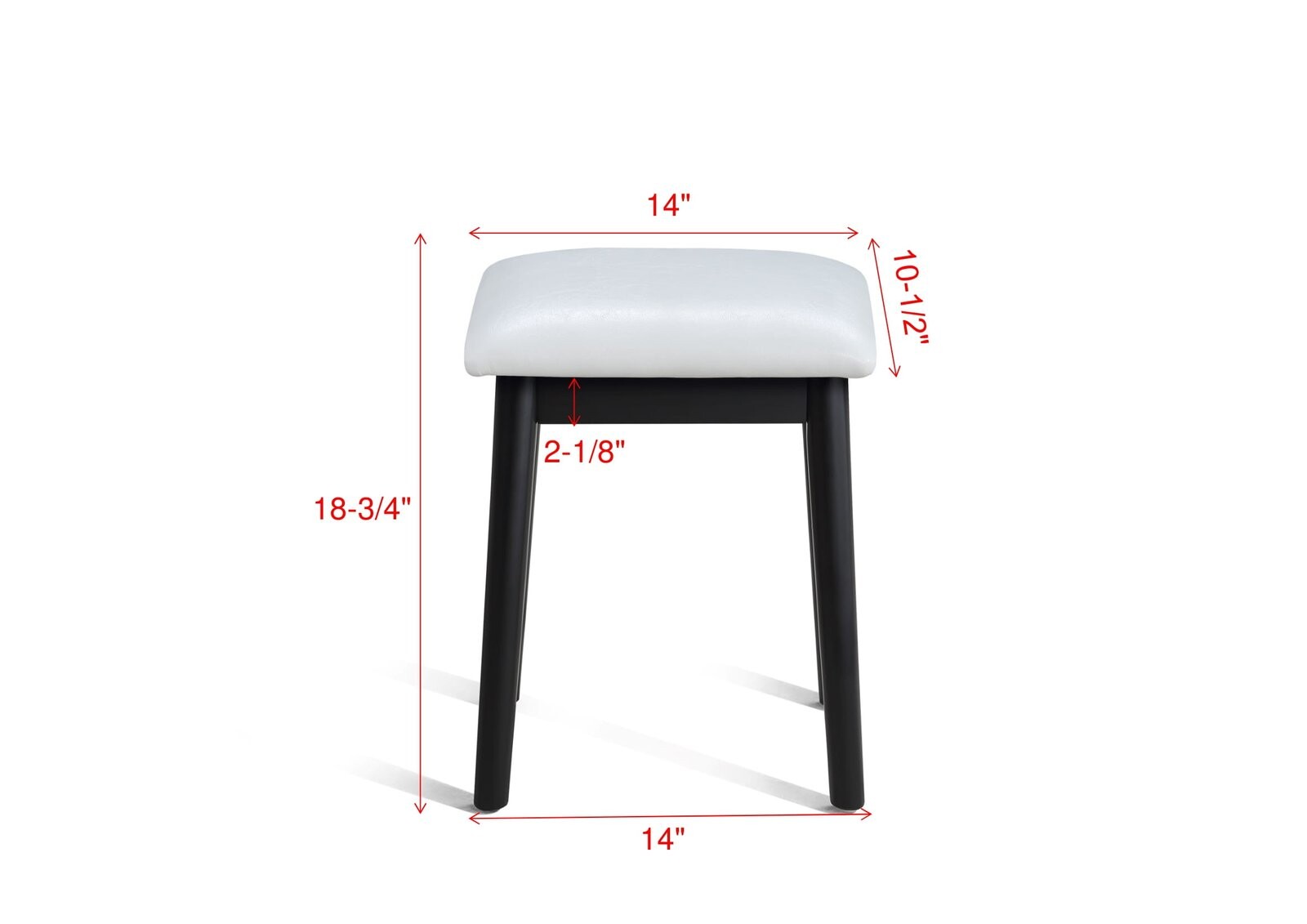 CECILIA VANITY TABLE & STOOL-BLACK