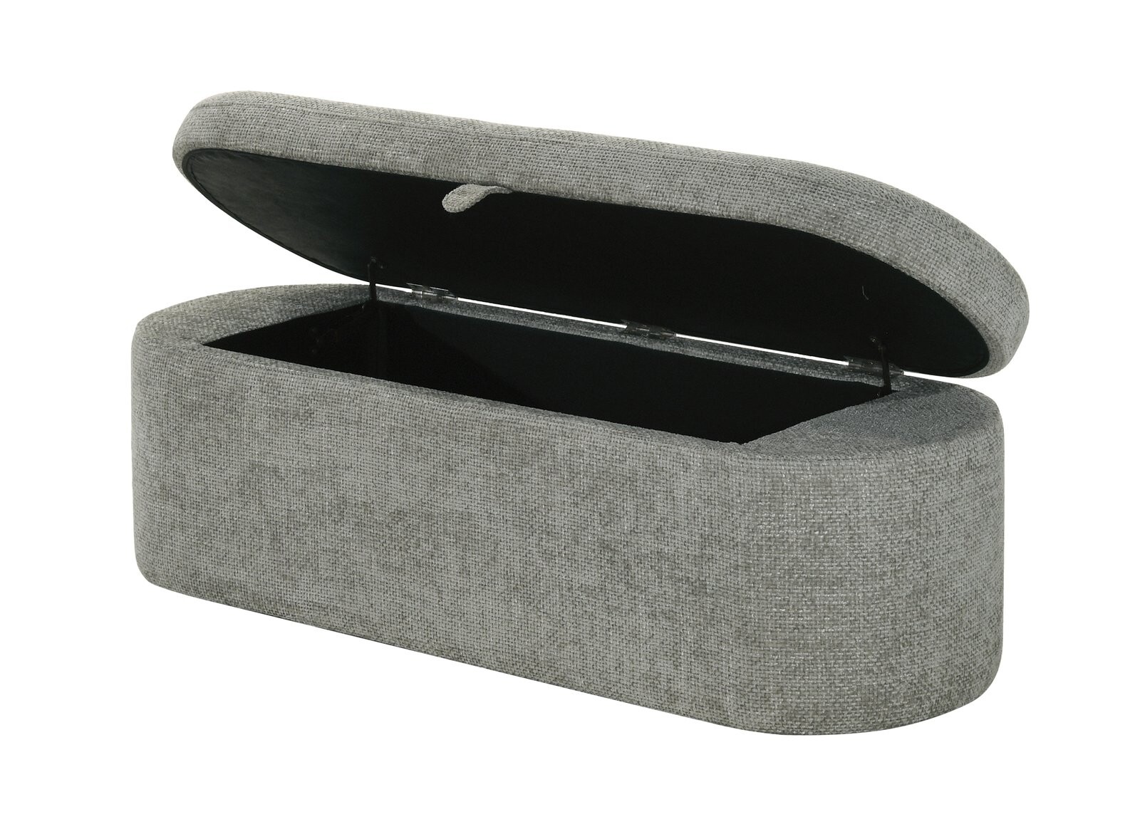 PHILIPA STORAGE BENCH-L.GREY TWEED