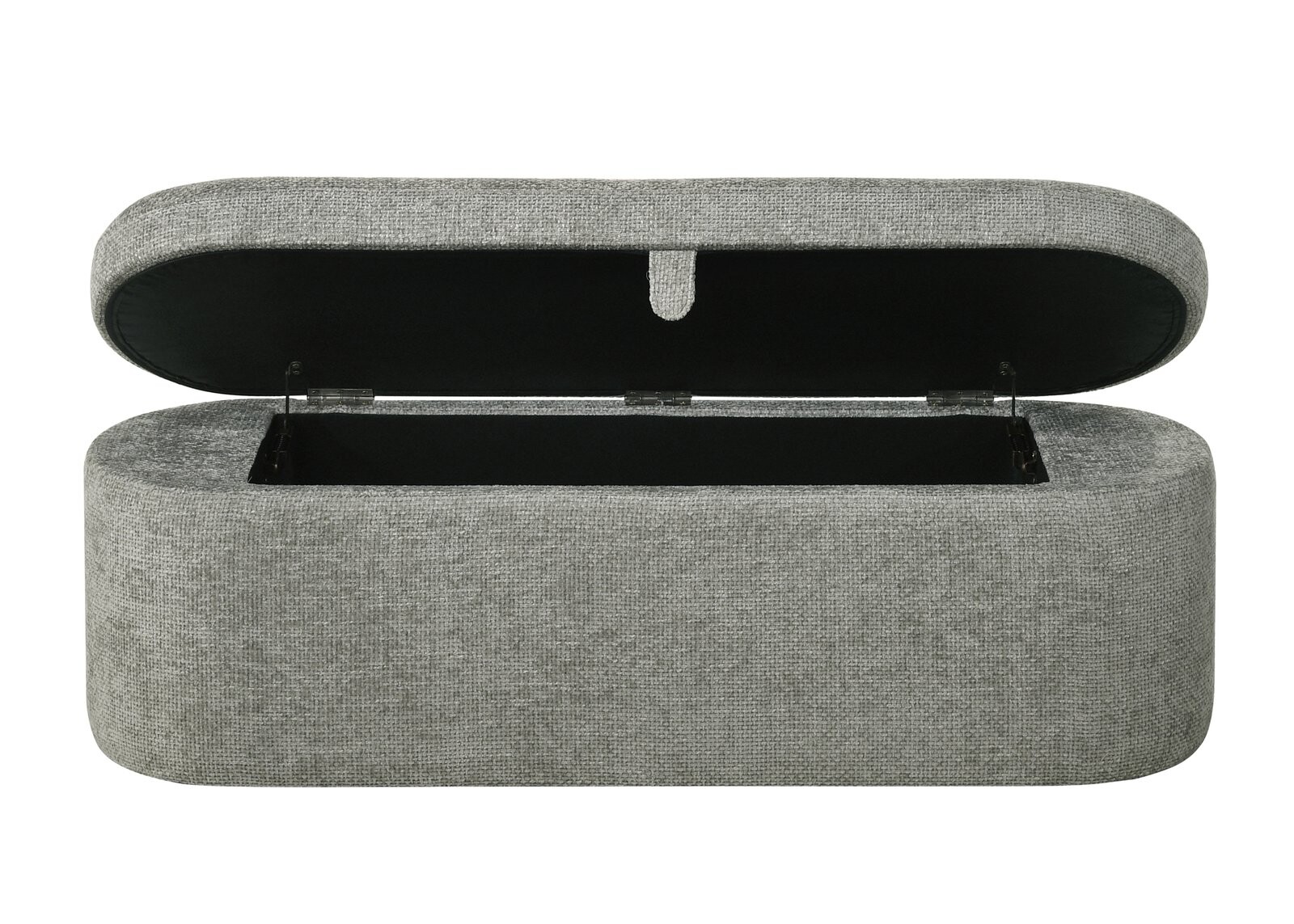 PHILIPA STORAGE BENCH-L.GREY TWEED