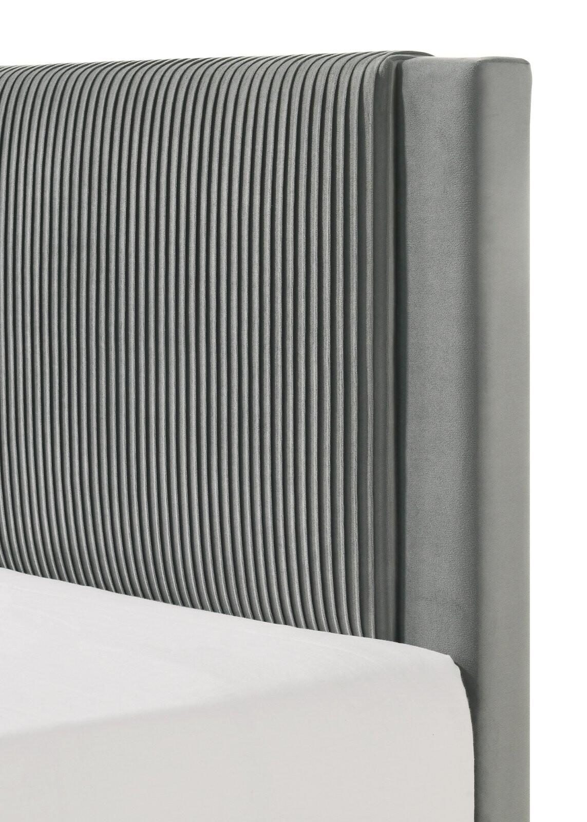 LUCIA QUEEN PLATFORM BED LIGHT GREY