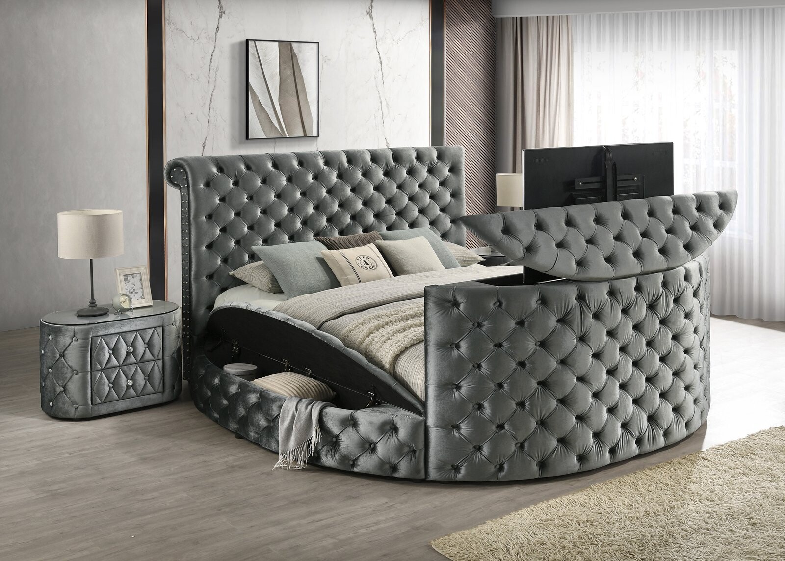 VOLTARE NIGHT STAND GREY