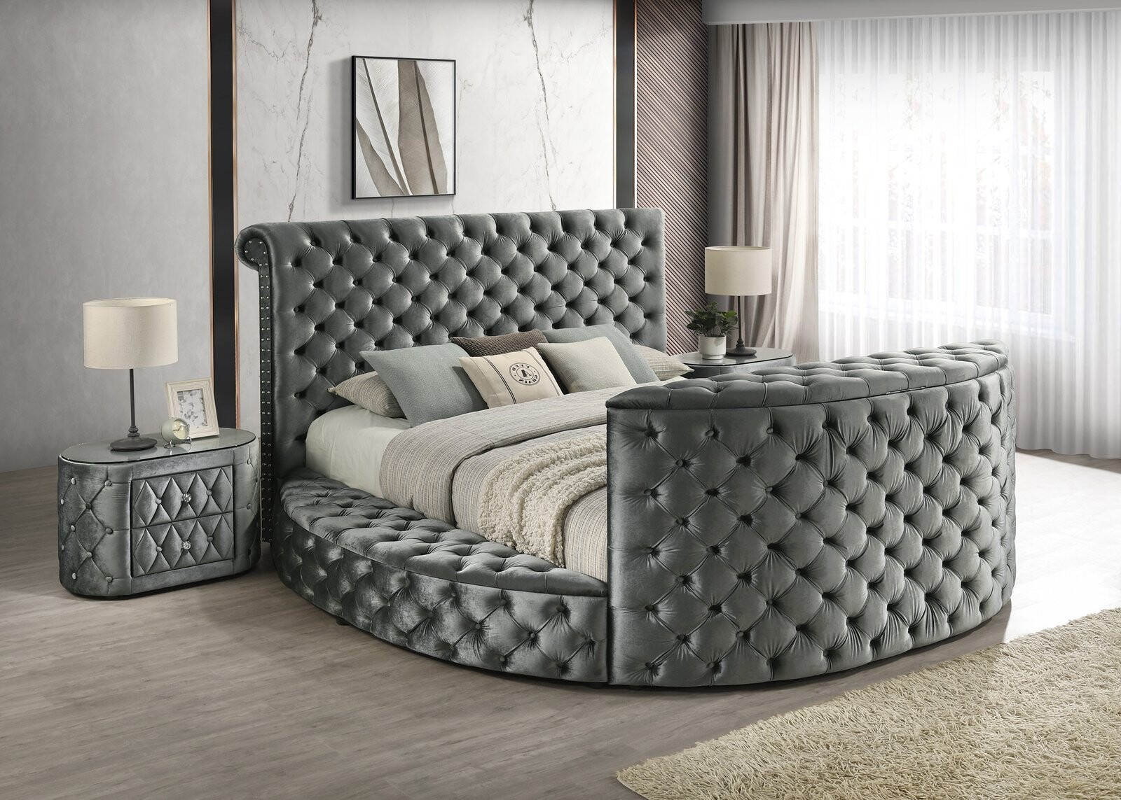 VOLTARE NIGHT STAND GREY