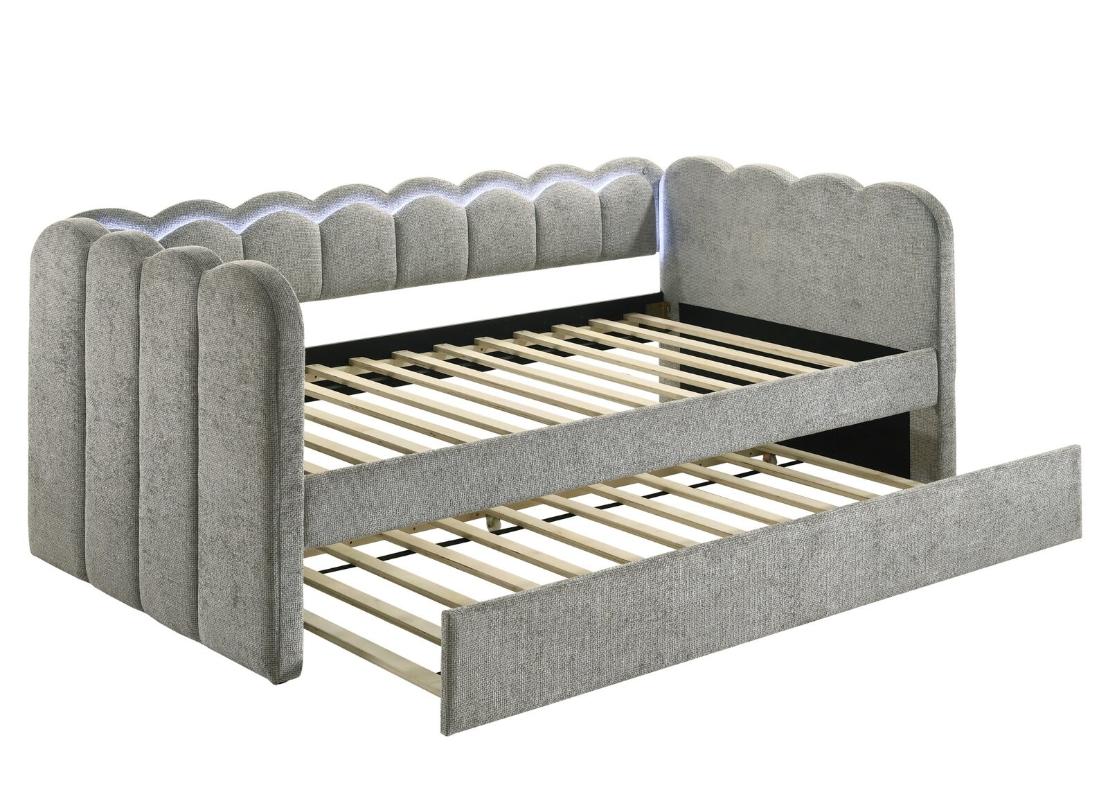 MELODY DAYBED ARMS SLATS-LIGHT GREY