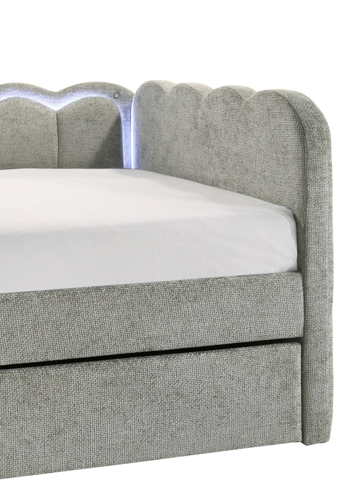 MELODY DAYBED ARMS SLATS-LIGHT GREY