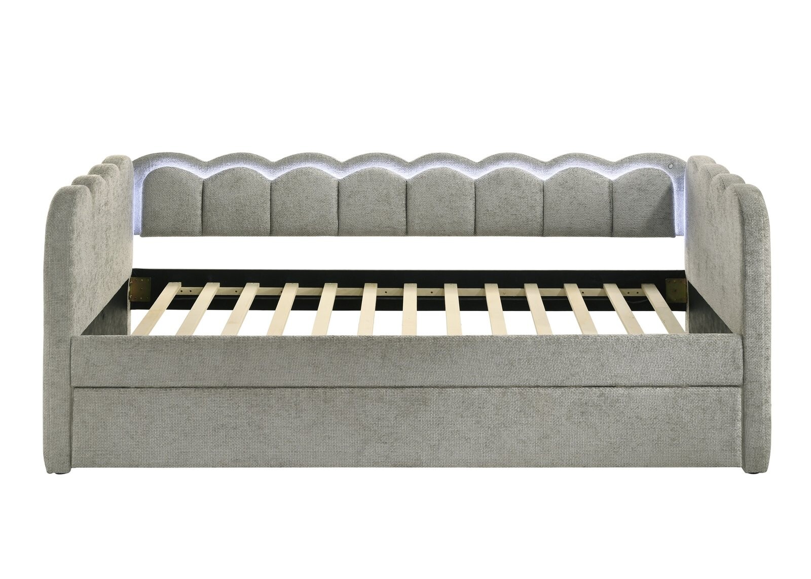 MELODY DAYBED ARMS SLATS-LIGHT GREY