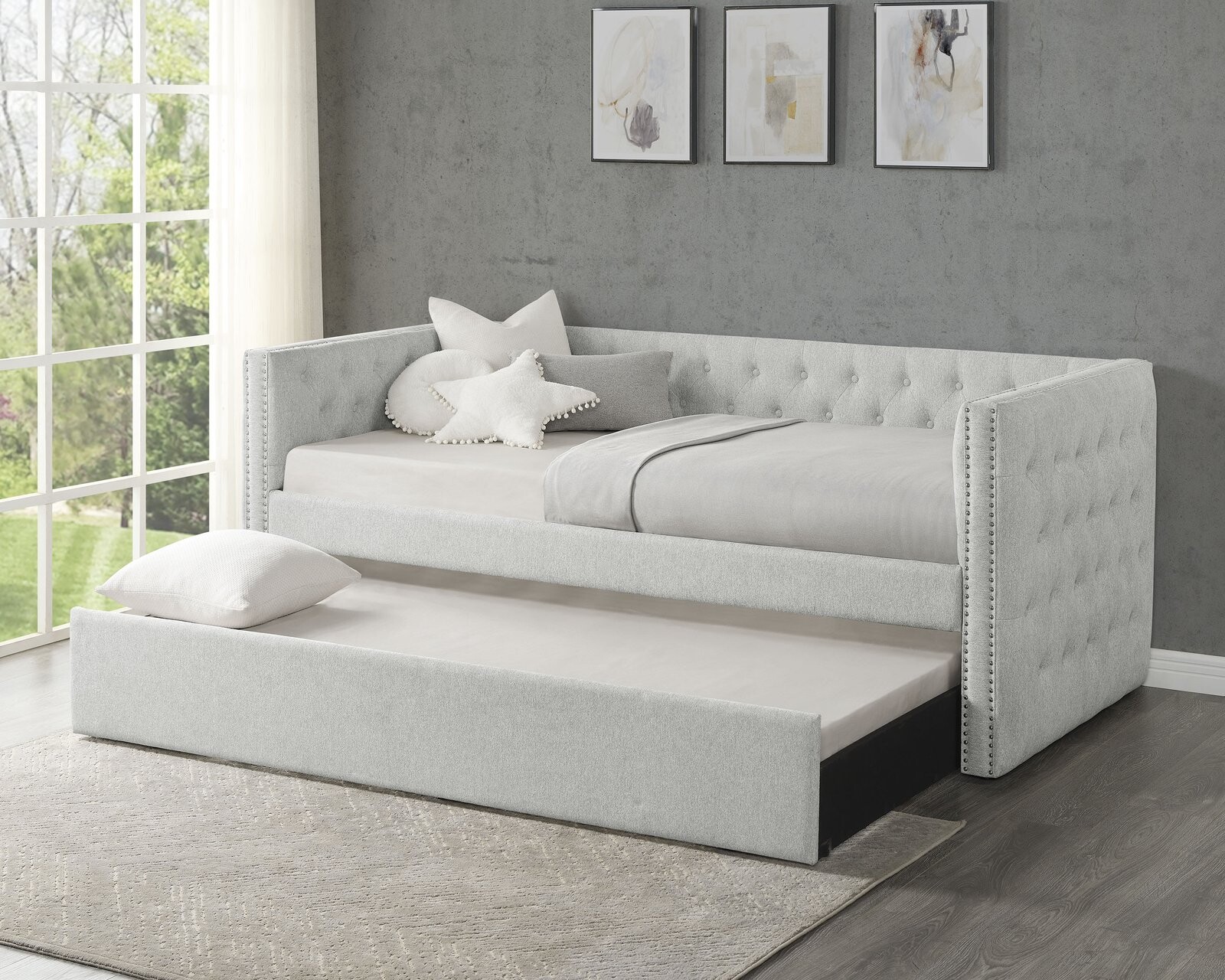 TRINA DOVE DAYBED ARM(L&R)  SLATS