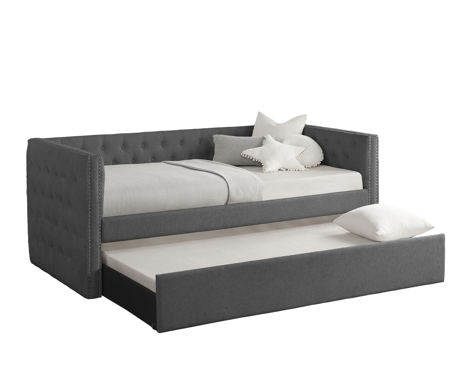 TRINA GUNMETAL GREY D/BED BACK  S/R