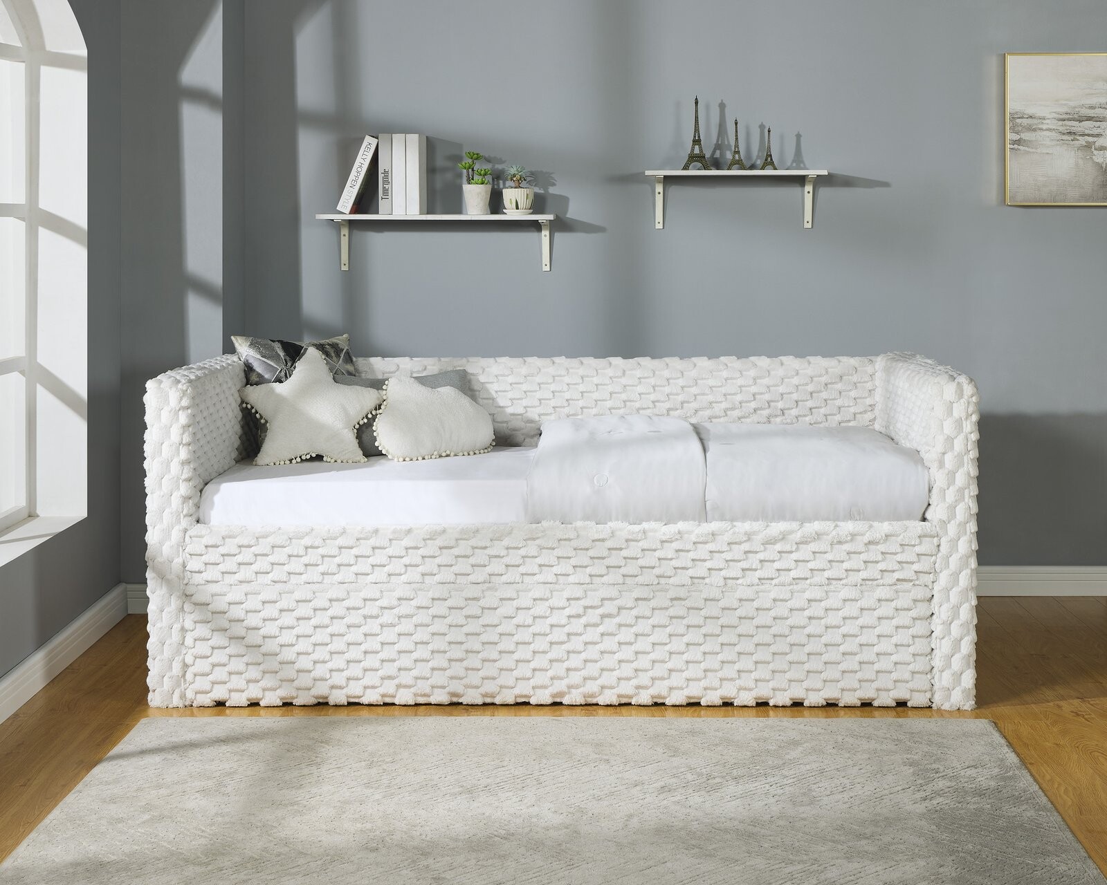 MOLLY DAYBED ARM(L&R) SLATS-WH.DOVE