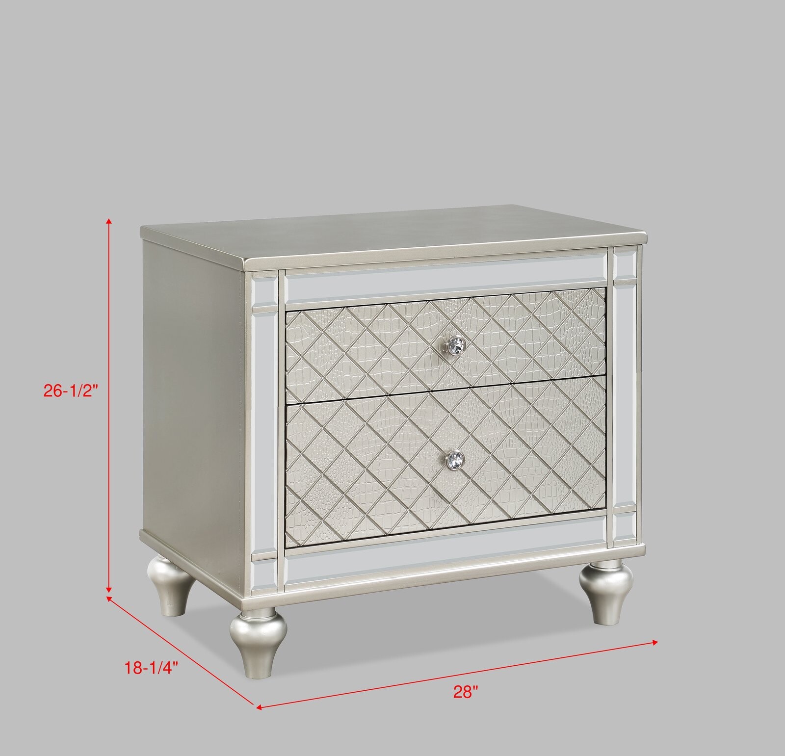 CRISTIAN NIGHT STAND CHAMPAGNE