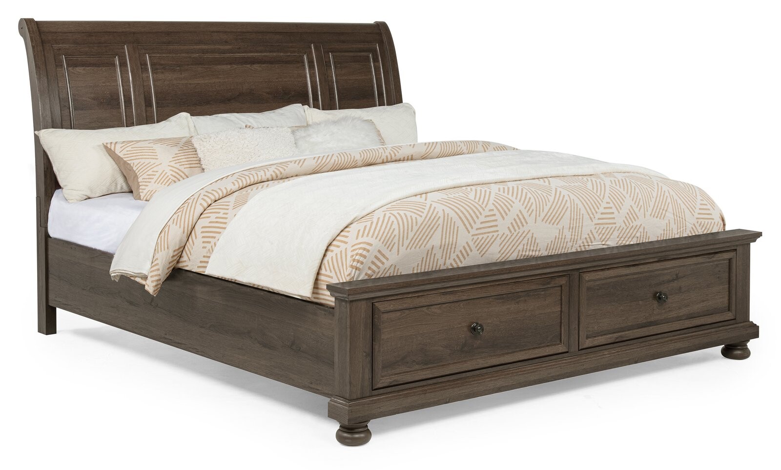 CLARIBELLE K STORAGE BED HB-BROWN
