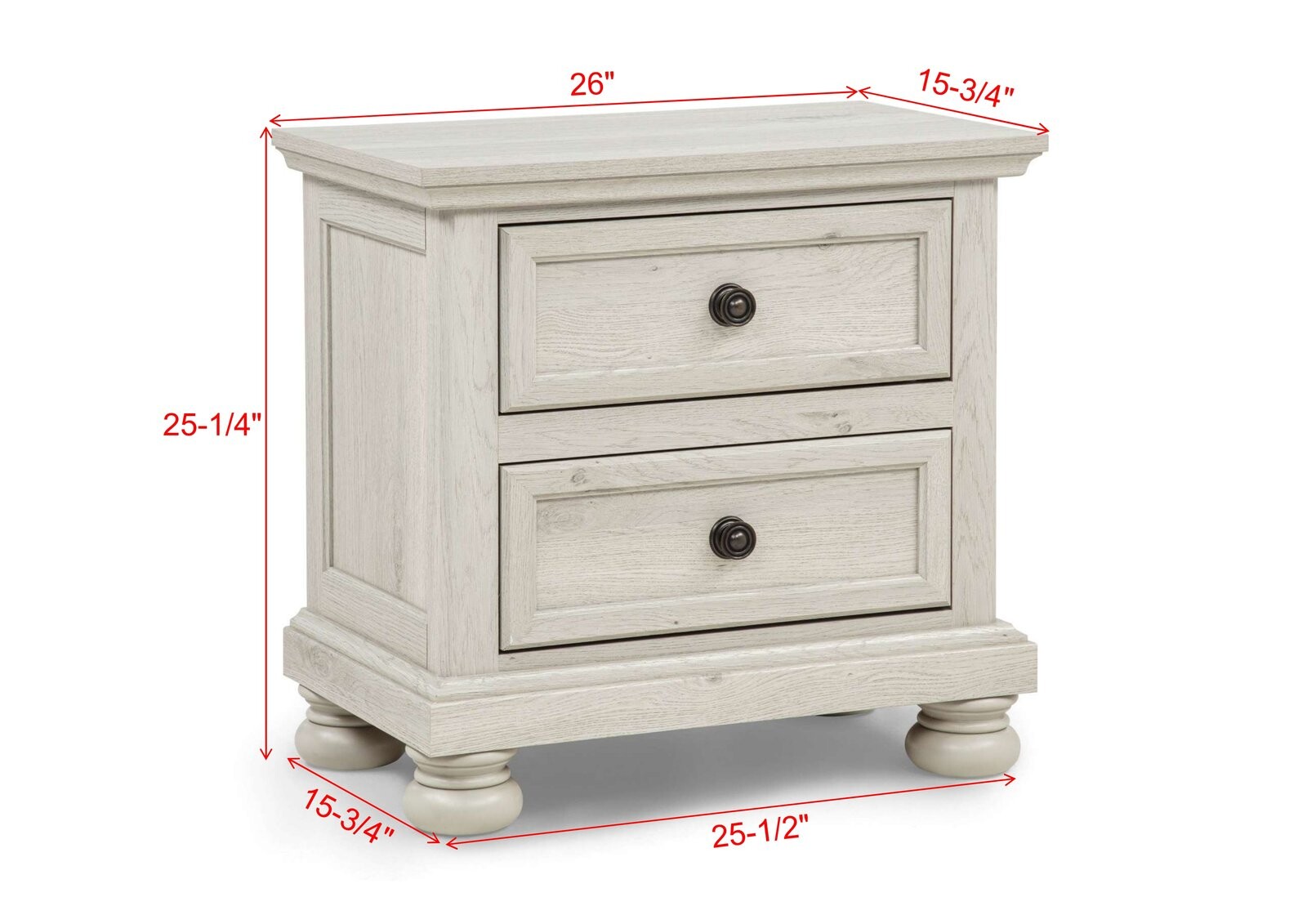 CLARIBELLE NIGHT STAND-WHITE