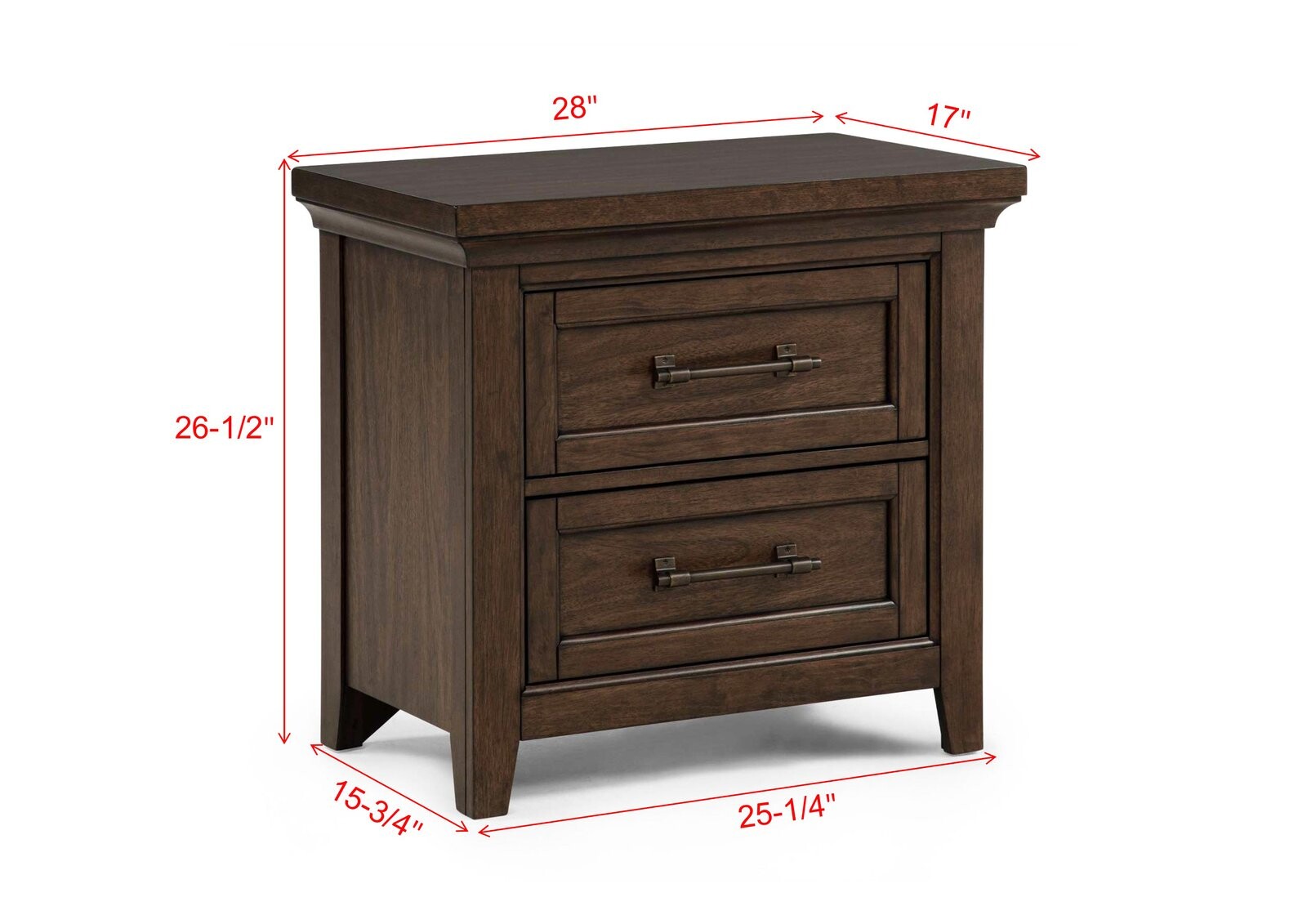 BECKETT NIGHT STAND-BROWN