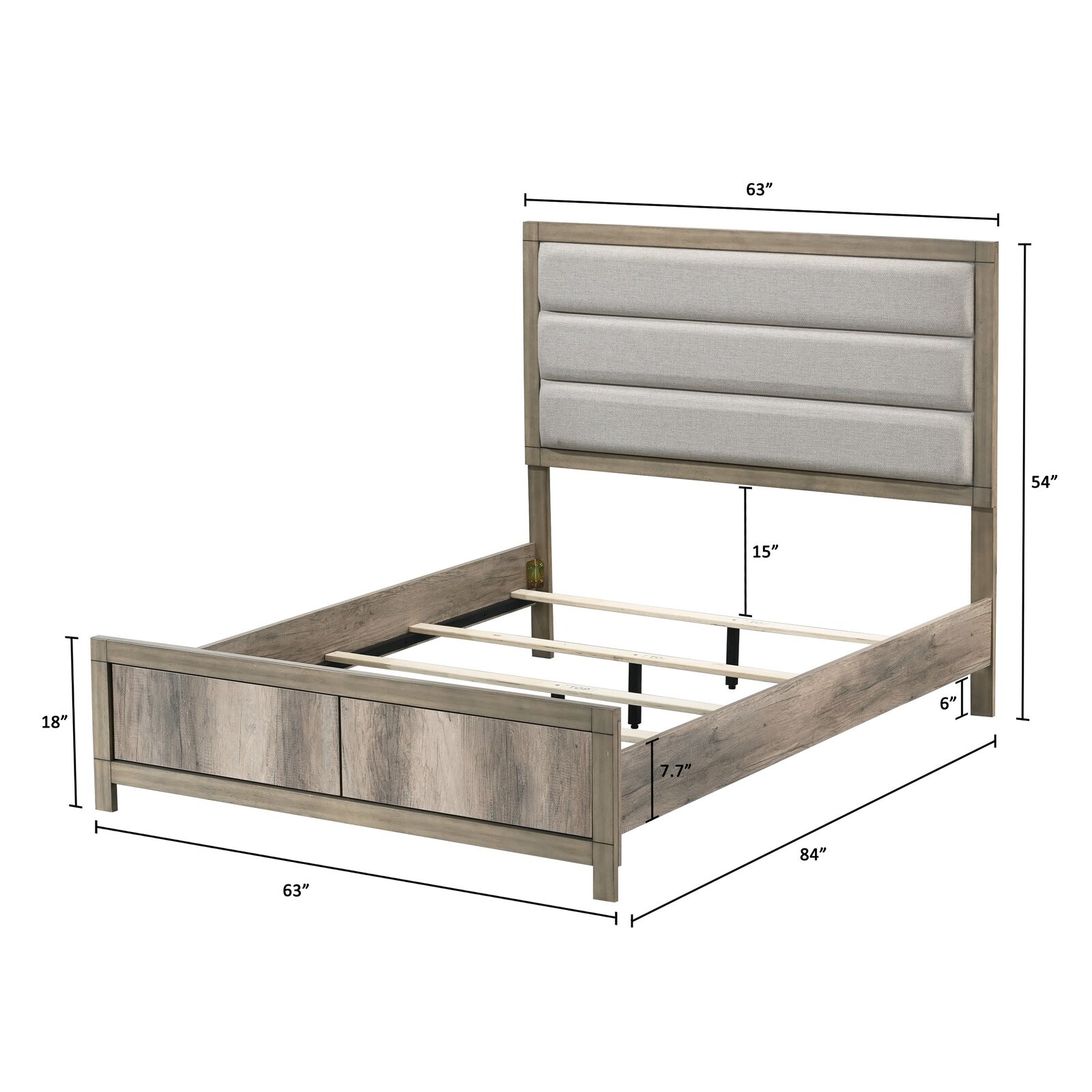 MATTEO QUEEN HEADBOARD/FOOTBOARD