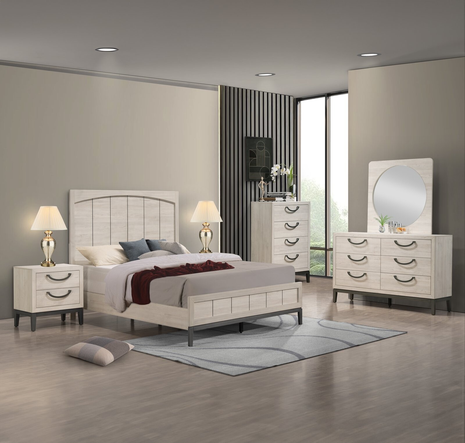 VEDA KING HEADBOARD/FOOTBOARD