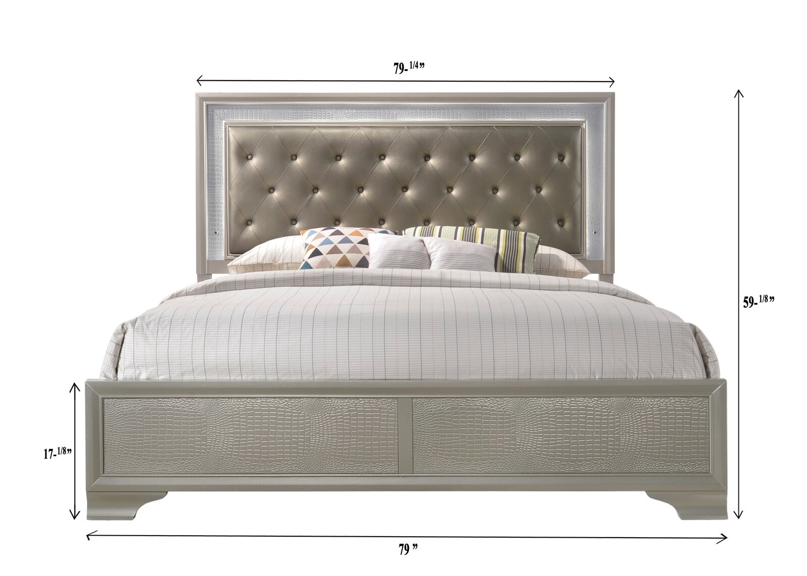 LYSSA KING LED HEADBOARD FOOTBOARD