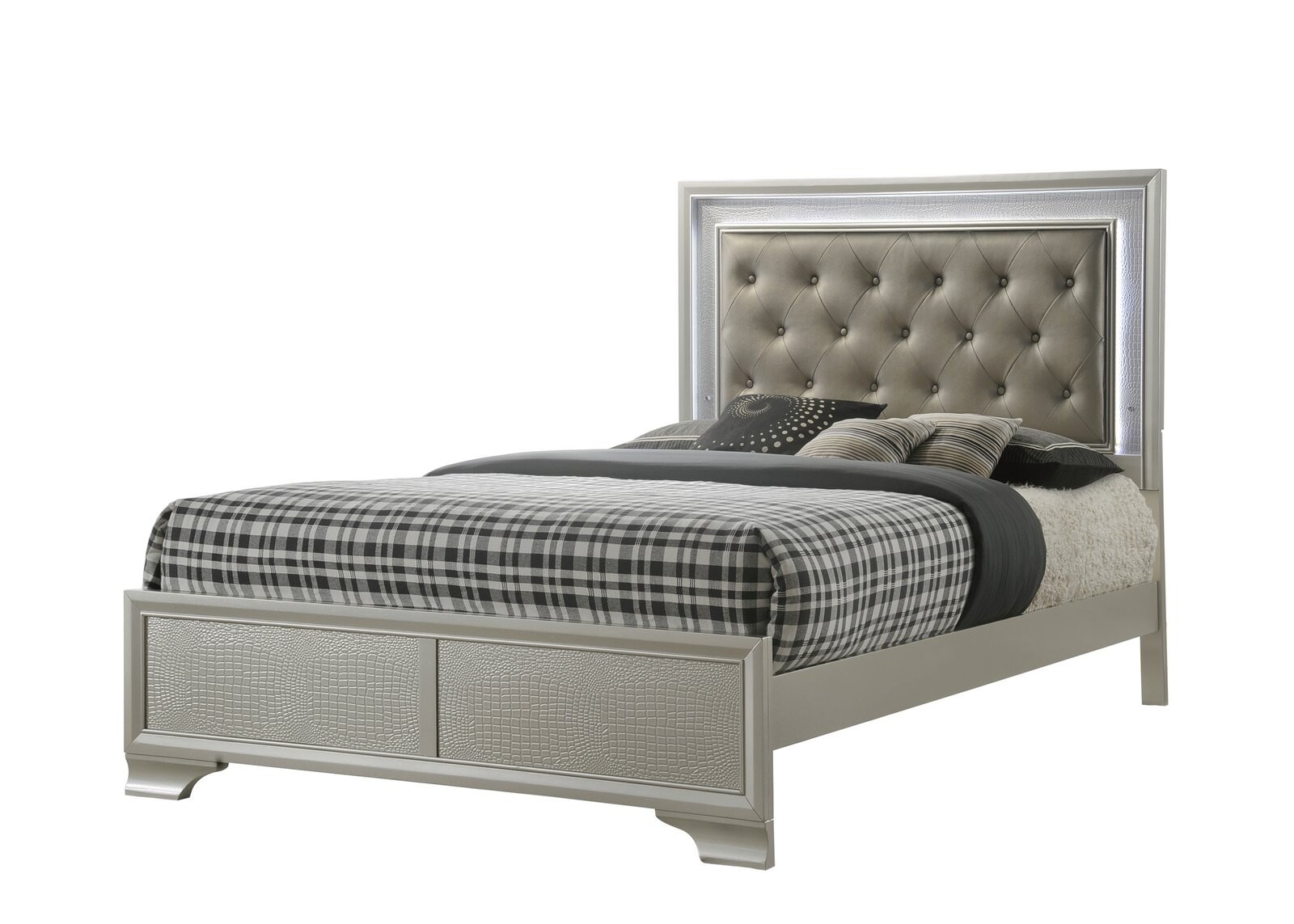 LYSSA QUEEN LED HEADBOARD FOOTBOARD