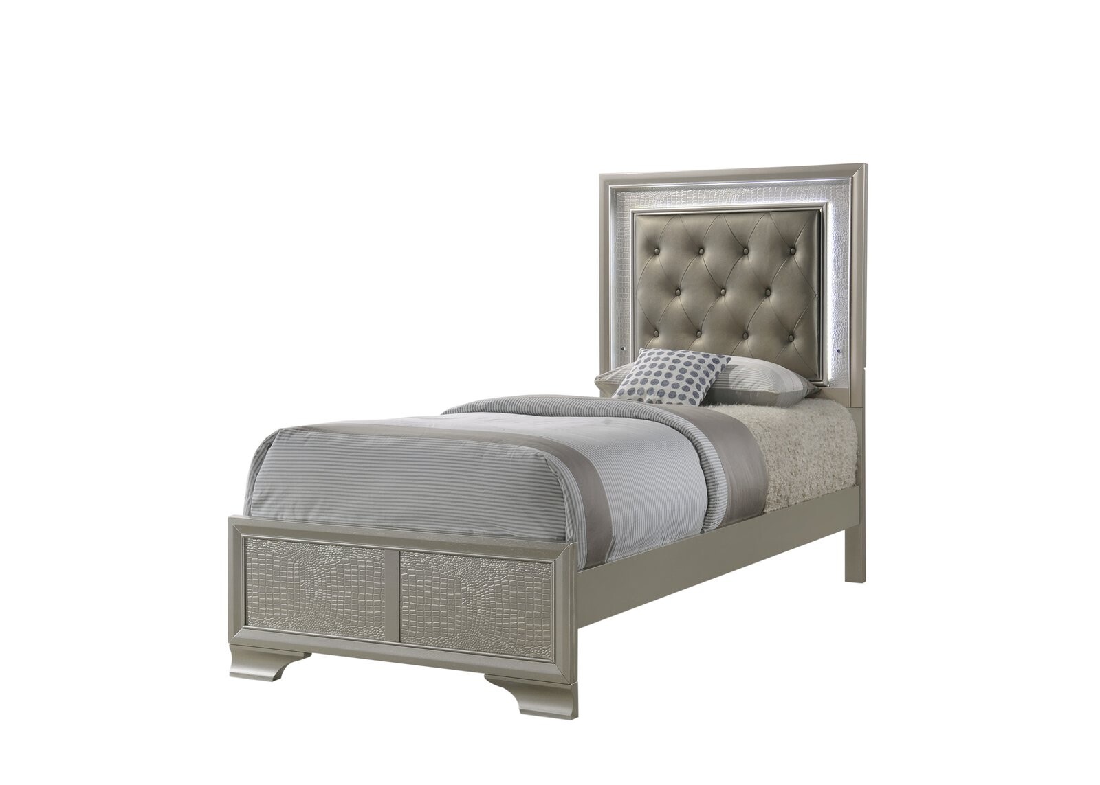 LYSSA TWIN LED HEADBOARD FOOTBOARD