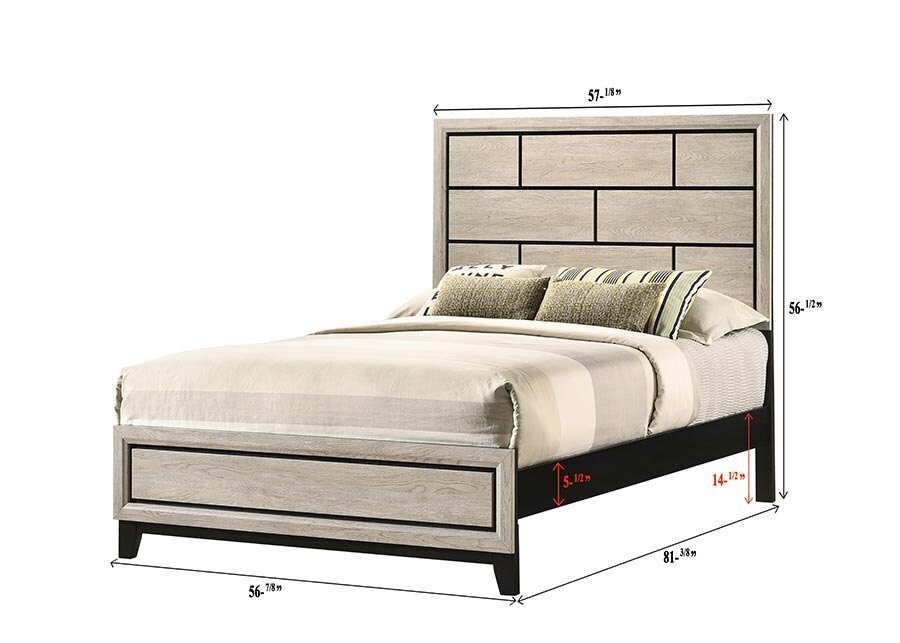 AKERSON FULL HEAD/FOOTBOARD CHALK