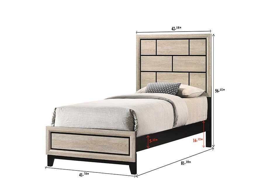 AKERSON TWIN HEAD/FOOTBOARD CHALK