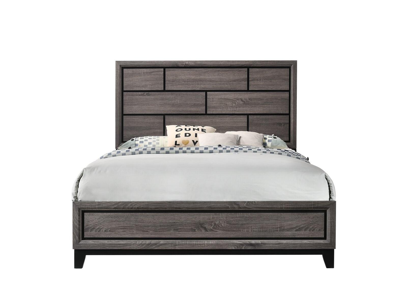 AKERSON QUEEN HEAD/FOOTBOARD GREY