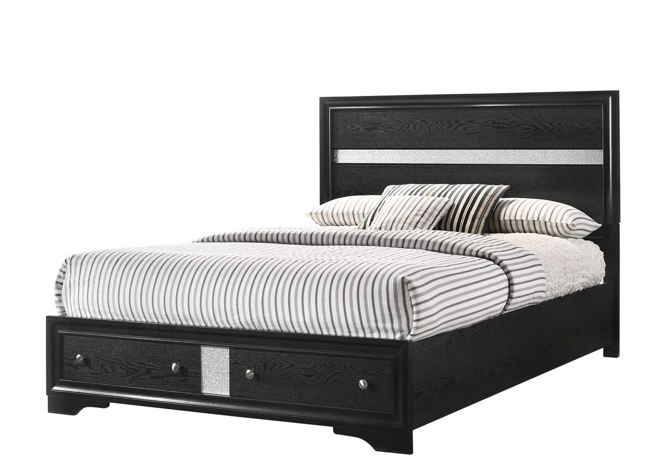 REGATA Q PLATFORM BED HB/FB BK/SIL