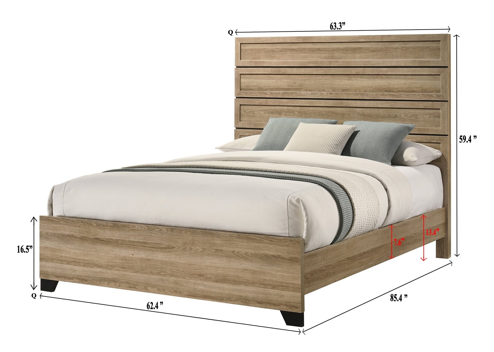 JAMESON QUEEN HEAD/FOOTBOARD