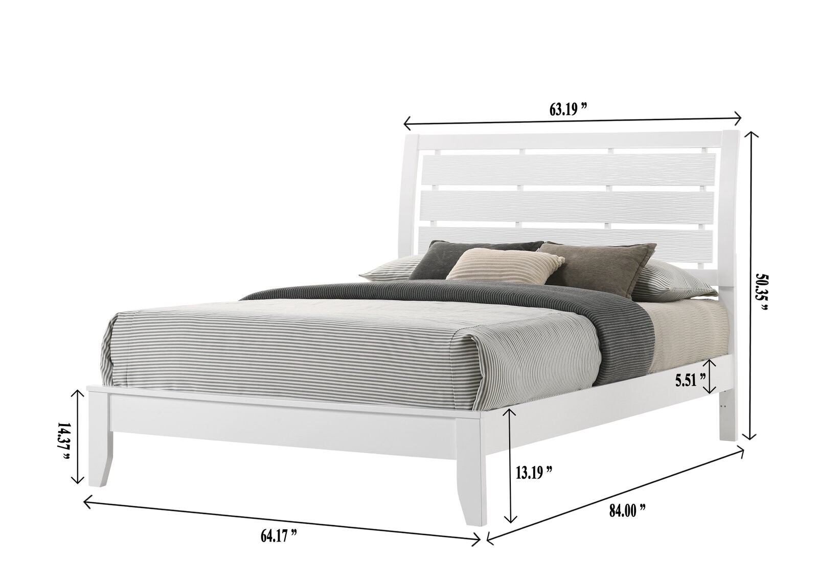 EVAN Q. HEADBOARD/FOOTBOARD WHITE