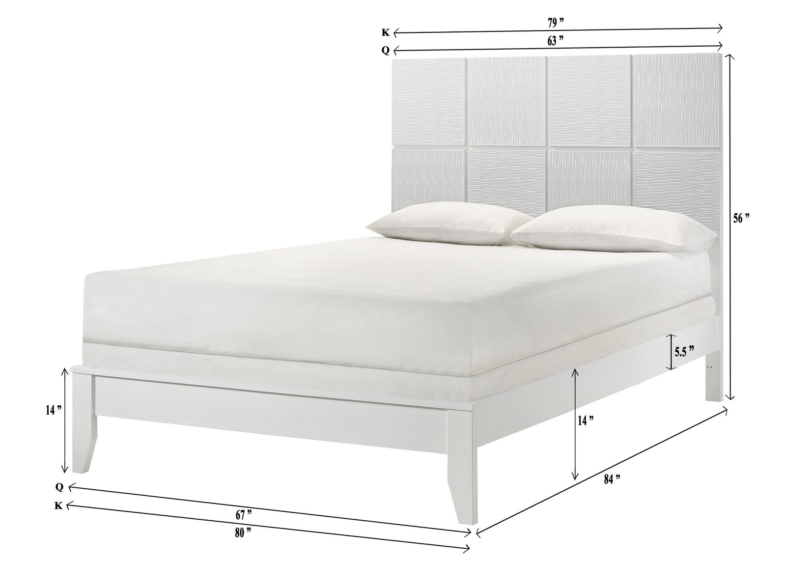 DENKER TWIN HB/FB WHITE